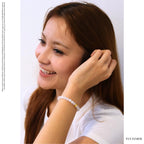 Weißer Mondstein und 24K Vergoldeter Silber-Schmetterling Armband