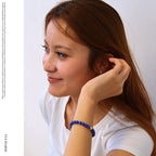 Lapis Lazuli und 24K Vergoldetes Silber-Kleeblatt Armband