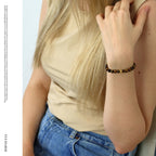 Tigerauge und 24K Vergoldeter Silber-Schmetterling Armband