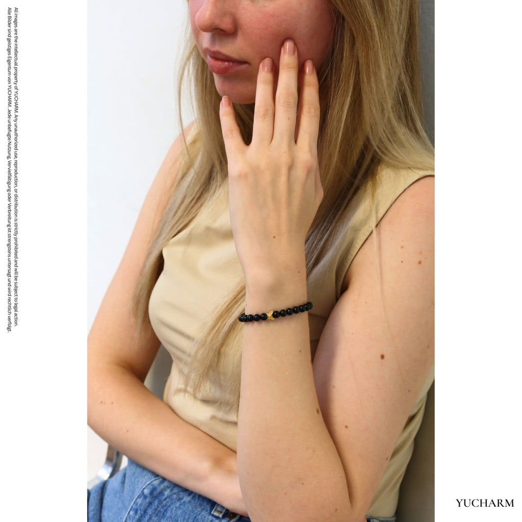 Turmalin und 24K Vergoldeter Silber-Schmetterling Armband