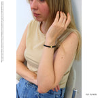 Turmalin und 24K Vergoldeter Silber-Kleeblatt Armband