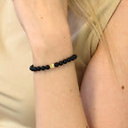 Turmalin und 24K Vergoldeter Silber-Kleeblatt Armband