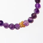 Elegantes Amethyst und 24K Vergoldeter Silber - Schmetterling Armband für Damen - stilvoll & kraftvoll - YuCharm