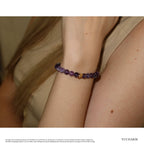 Elegantes Amethyst und 24K Vergoldeter Silber - Schmetterling Armband für Damen - stilvoll & kraftvoll - YUCHARM