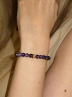 Elegantes Amethyst und 24K Vergoldeter Silber - Schmetterling Armband für Damen - stilvoll & kraftvoll - YUCHARM