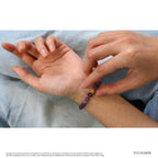 Elegantes Amethyst und 24K Vergoldetes Silber - Kleeblatt Armband für Damen - stilvoll & kraftvoll - YUCHARM