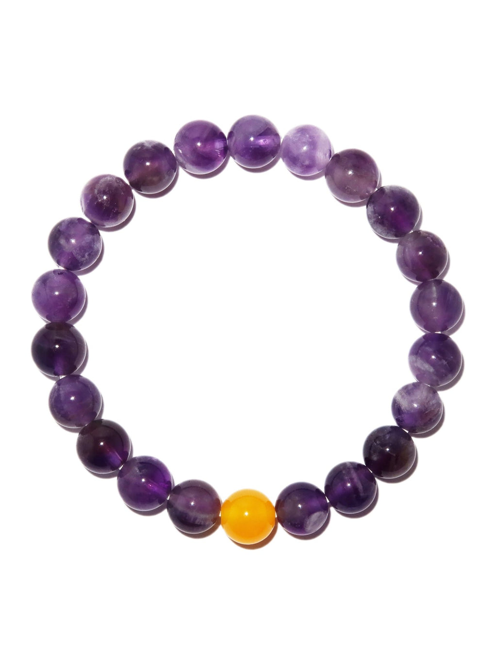 Elegantes Amethyst und Gelber Achat Armband für Damen - stilvoll & kraftvoll - YuCharm
