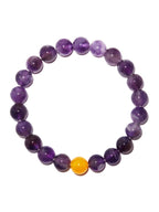 Elegantes Amethyst und Gelber Achat Armband für Damen - stilvoll & kraftvoll - YuCharm