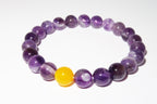 Elegantes Amethyst und Gelber Achat Armband für Damen - stilvoll & kraftvoll - YuCharm