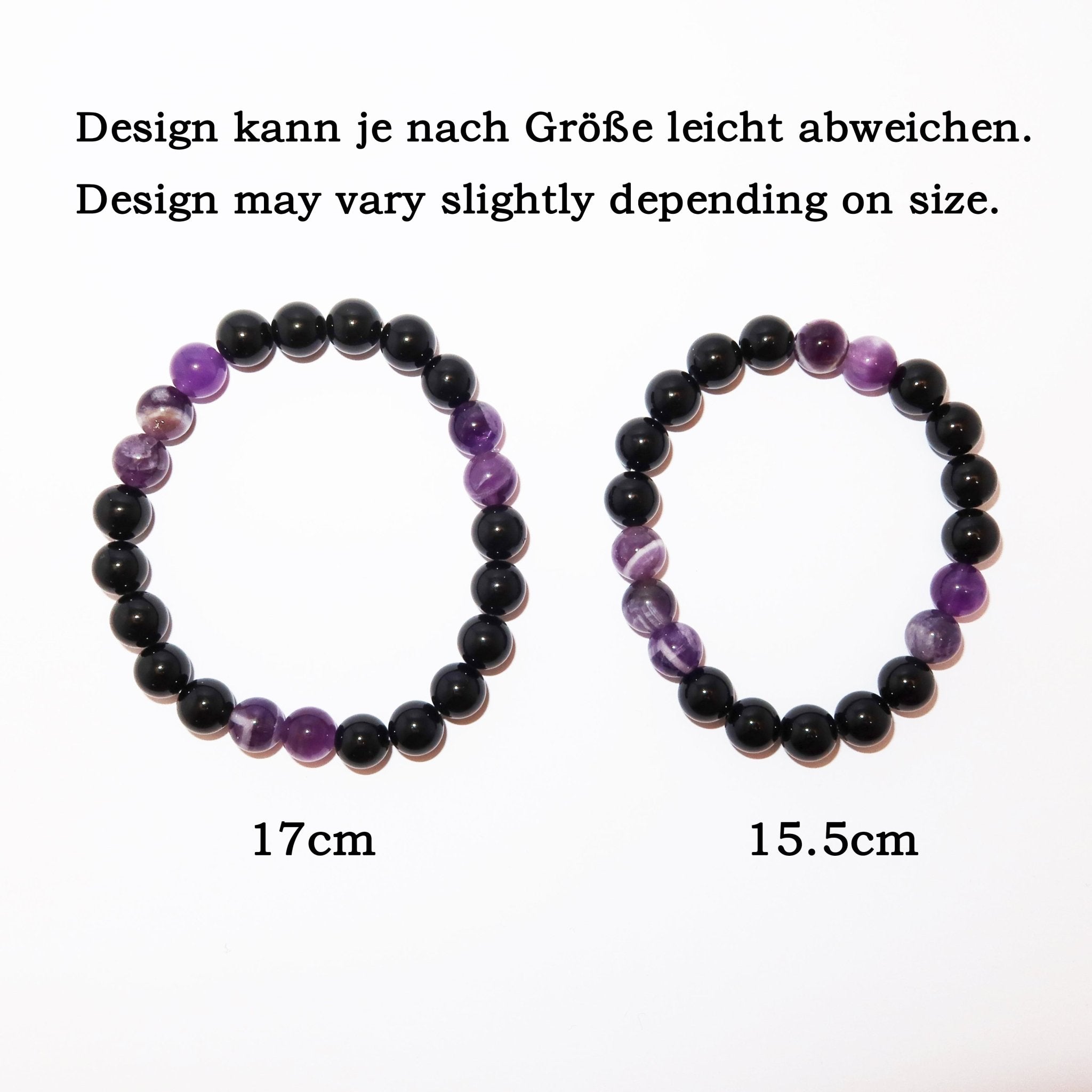 Elegantes Amethyst und Schwarzer Turmalin Armband für Damen - stilvoll & kraftvoll - YuCharm