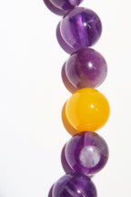 Elegantes Gelber Achat und Amethyst Armband für Damen - stilvoll & kraftvoll - YuCharm