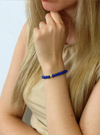 Elegantes Lapis Lazuli und 24K Vergoldeter Silber - Schmetterling Armband für Damen - stilvoll & kraftvoll - YUCHARM