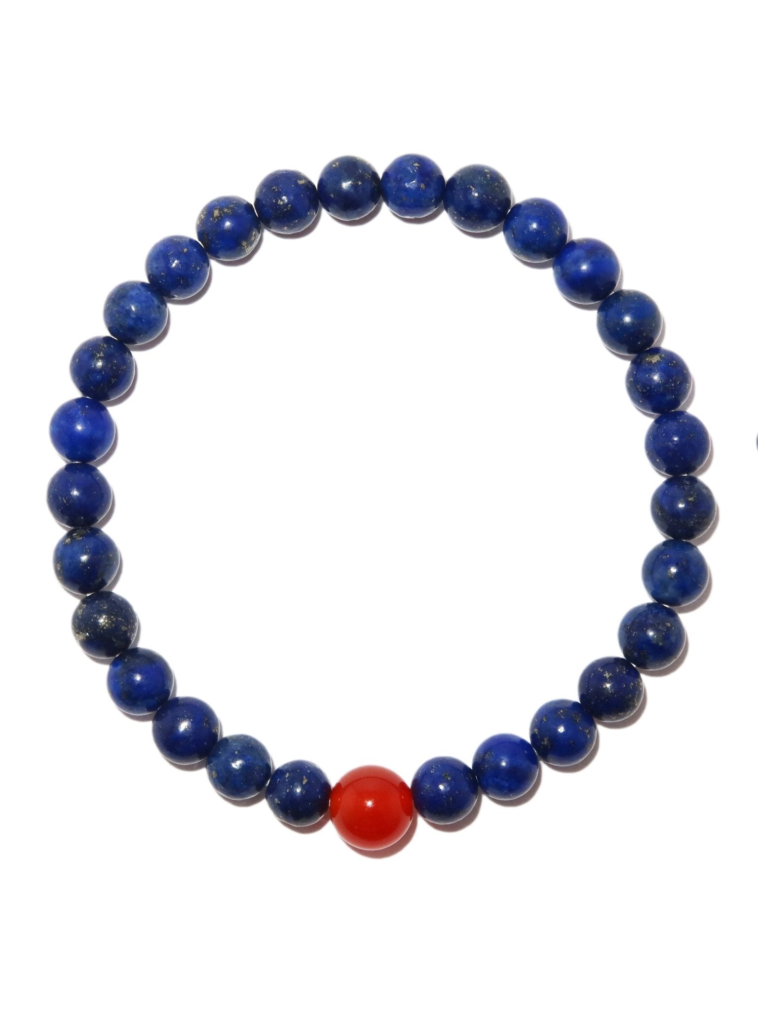 Elegantes Lapis Lazuli und Roter Achat Armband für Damen - stilvoll & kraftvoll - YuCharm
