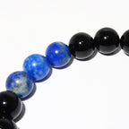 Elegantes Lapis Lazuli und Schwarzer Achat Armband für Damen - stilvoll & kraftvoll - YuCharm