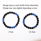 Elegantes Lapis Lazuli und Schwarzer Achat Armband für Damen - stilvoll & kraftvoll - YuCharm
