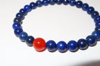 Elegantes Roter Achat und Lapis Lazuli Armband für Damen - stilvoll & kraftvoll - YuCharm