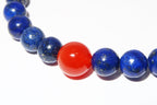 Elegantes Roter Achat und Lapis Lazuli Armband für Damen - stilvoll & kraftvoll - YuCharm
