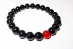 Elegantes Roter Achat und Schwarzer Turmalin Armband für Damen - stilvoll & kraftvoll - YuCharm