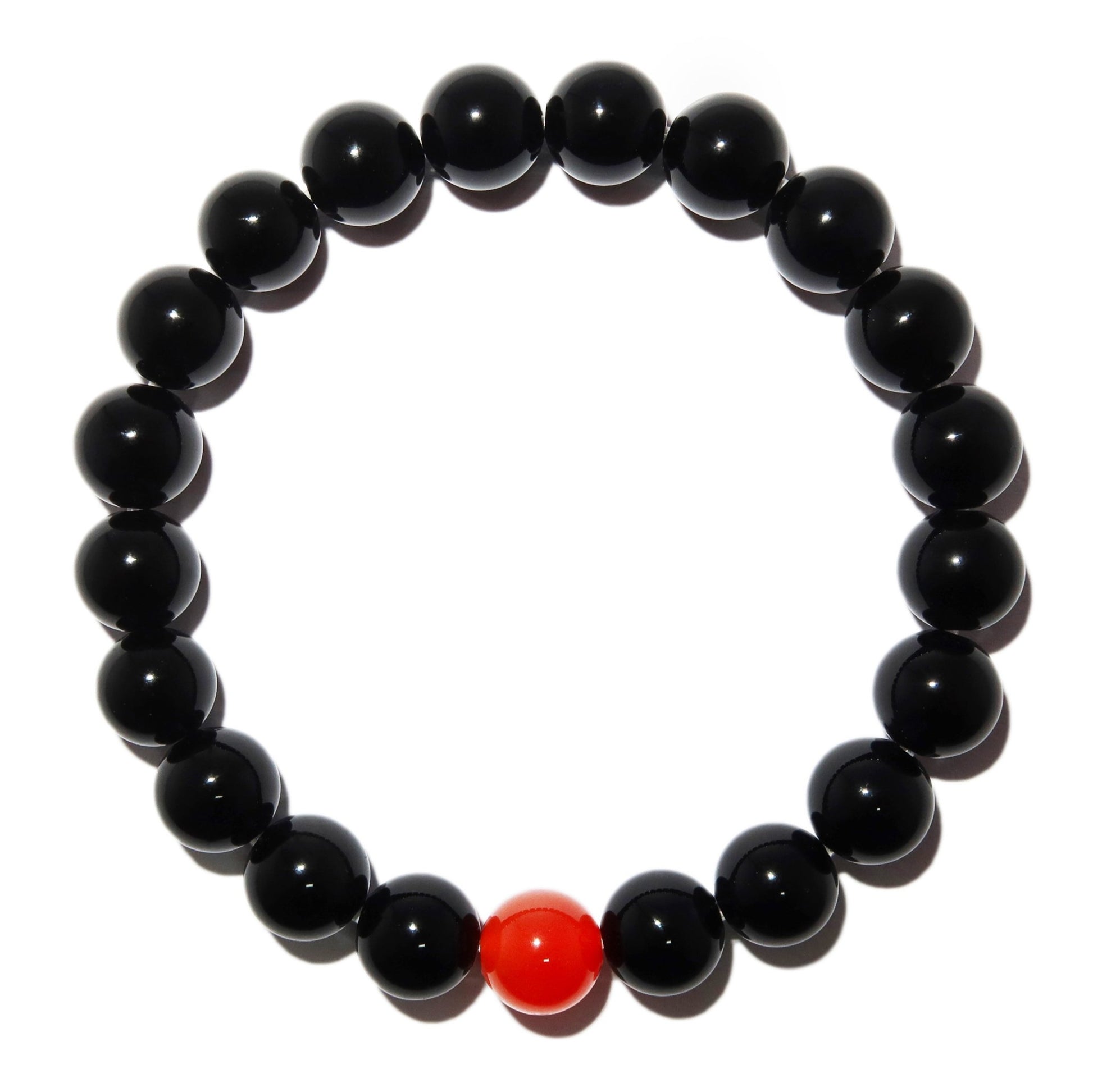 Elegantes Roter Achat und Schwarzer Turmalin Armband für Damen - stilvoll & kraftvoll - YuCharm