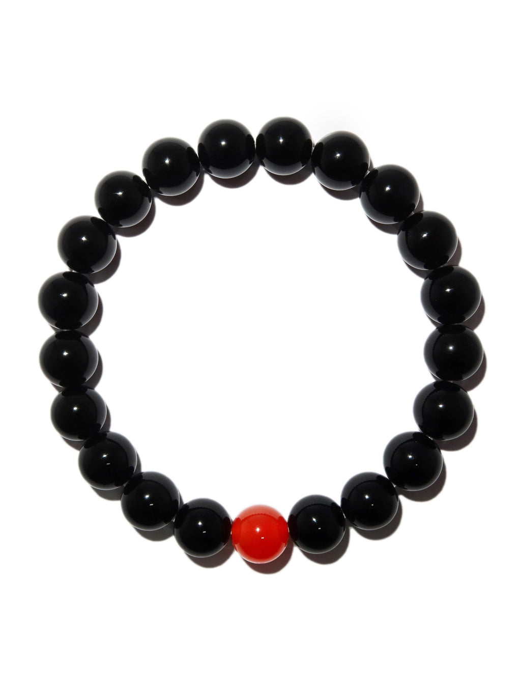 Elegantes Schwarzer Turmalin und Roter Achat Armband für Damen - stilvoll & kraftvoll - YuCharm