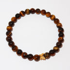 Elegantes Tigerauge und 24K Vergoldeter Silber - Schmetterling Armband für Damen - stilvoll & kraftvoll - YuCharm