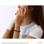 Elegantes Tigerauge und 24K Vergoldetes Silber - Kleeblatt Armband für Damen - stilvoll & kraftvoll - YUCHARM