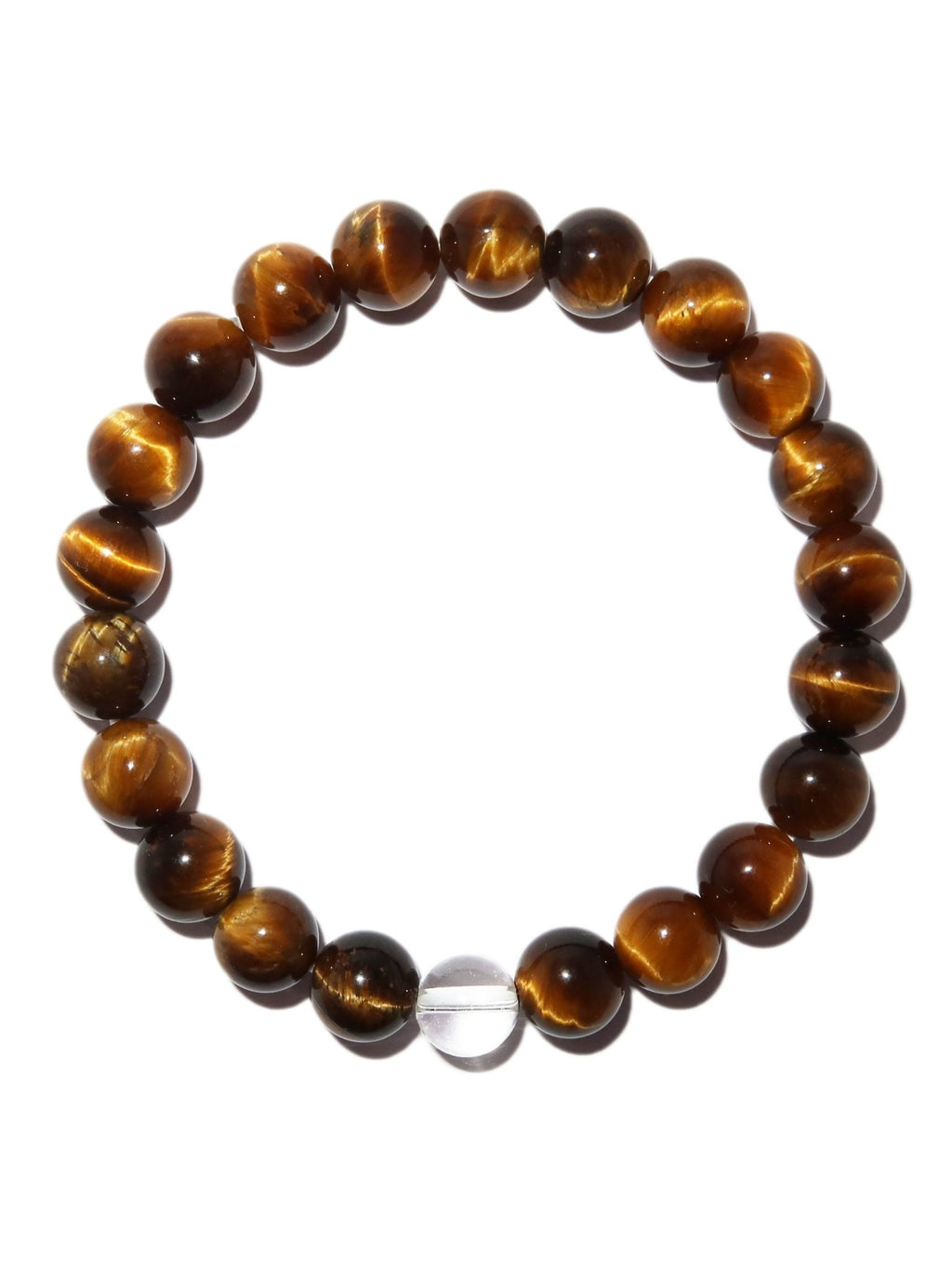 Elegantes Tigerauge und Bergkristall Armband für Damen - stilvoll & kraftvoll - YuCharm