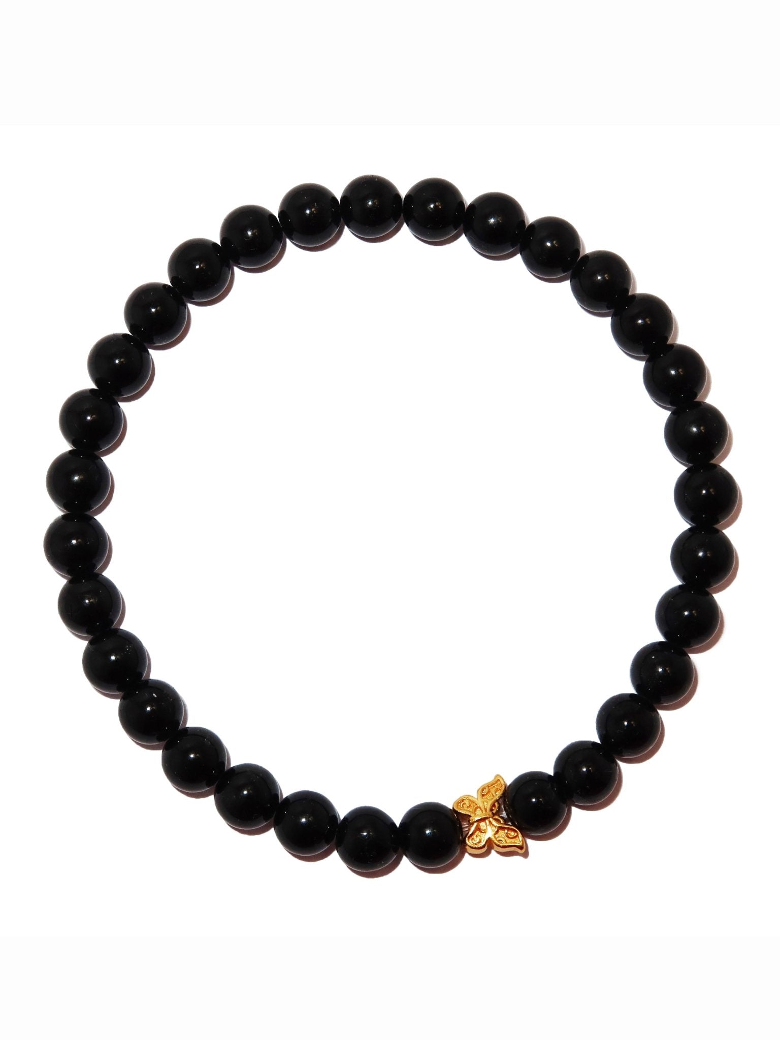 Elegantes Turmalin und 24K Vergoldeter Silber - Schmetterling Armband für Damen - stilvoll & kraftvoll - YuCharm