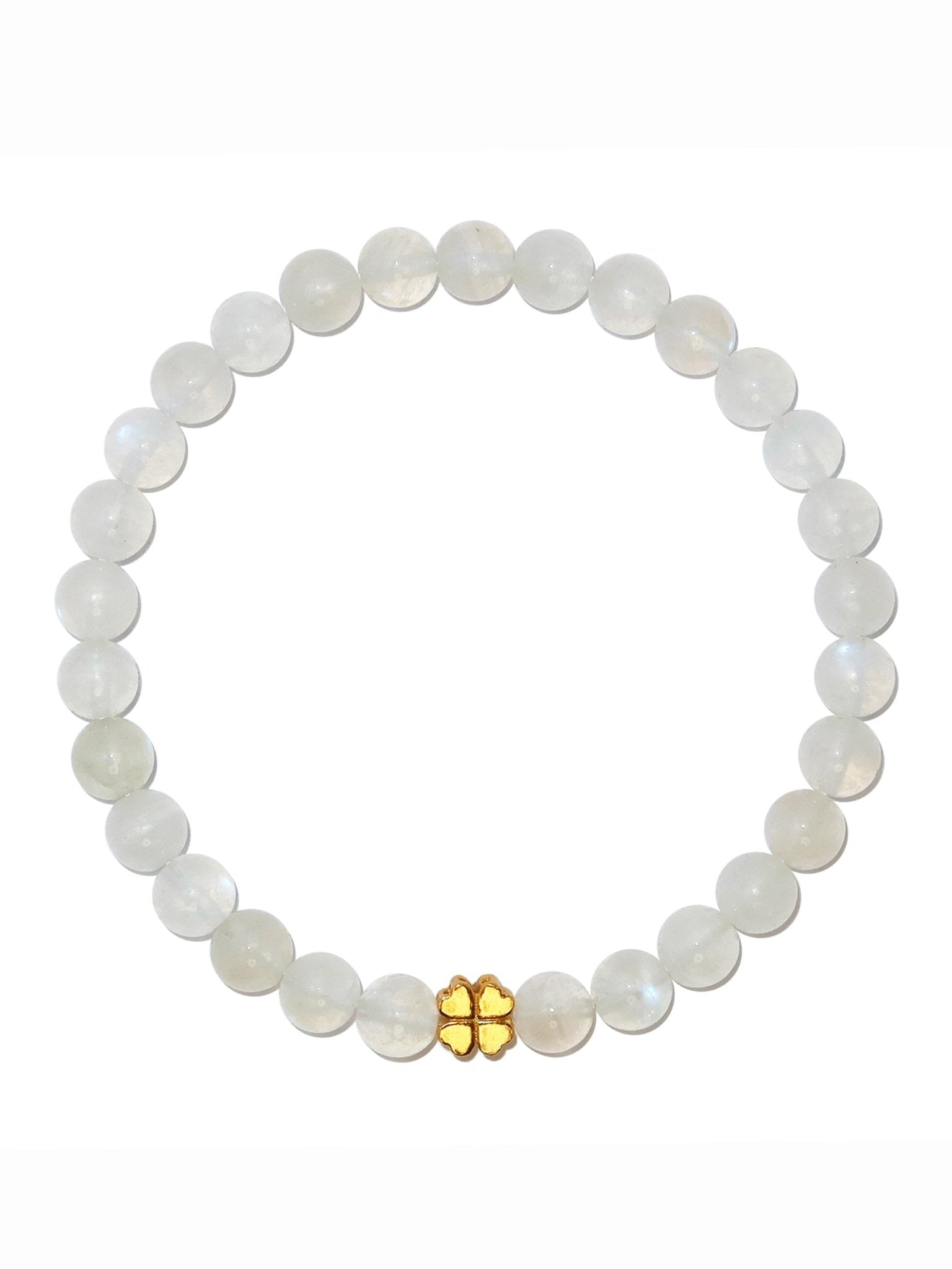 Elegantes Weißer Mondstein und 24K Vergoldeter Silber - Schmetterling Armband für Damen - stilvoll & kraftvoll - YuCharm