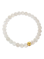 Elegantes Weißer Mondstein und 24K Vergoldeter Silber - Schmetterling Armband für Damen - stilvoll & kraftvoll - YuCharm