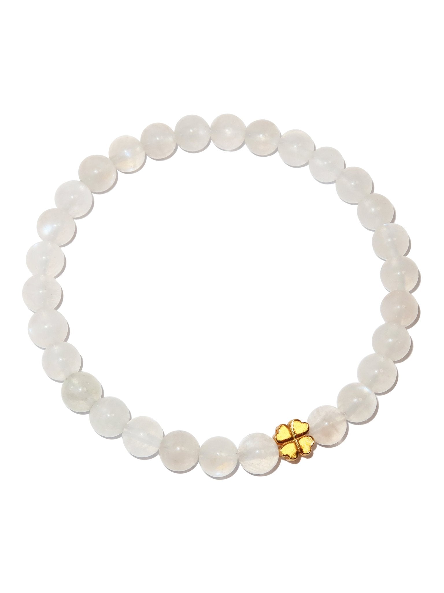 Elegantes Weißer Mondstein und 24K Vergoldeter Silber - Schmetterling Armband für Damen - stilvoll & kraftvoll - YuCharm