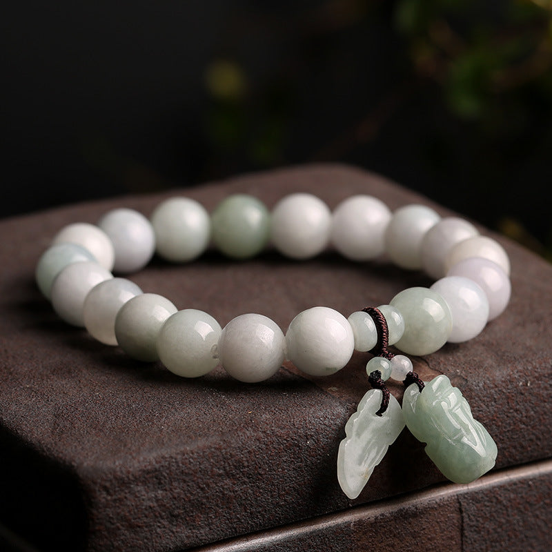 tapfere Truppen  Natürliches Jade-Armband zum Aufhängen, Pixiu-Jade-Armband, Handschmuck, Paar-Stil, DIY-Armband im Großhandel